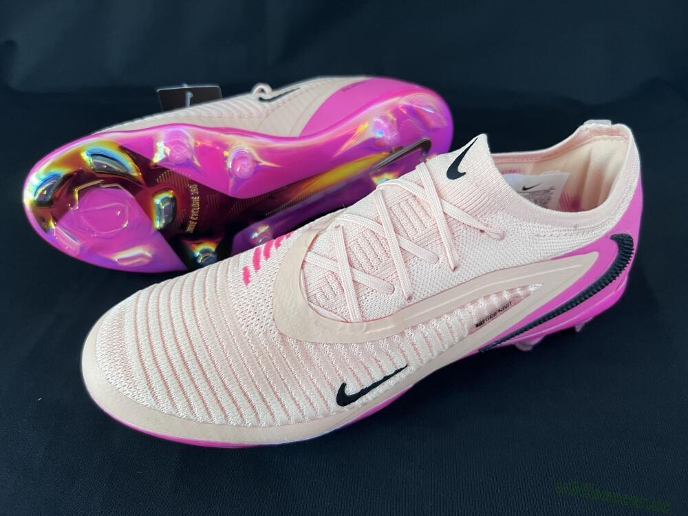 Men's Nike Phantom 6 Low Elite FG Firm Ground Low-Tops Football Boots - Pink/Black/Gold