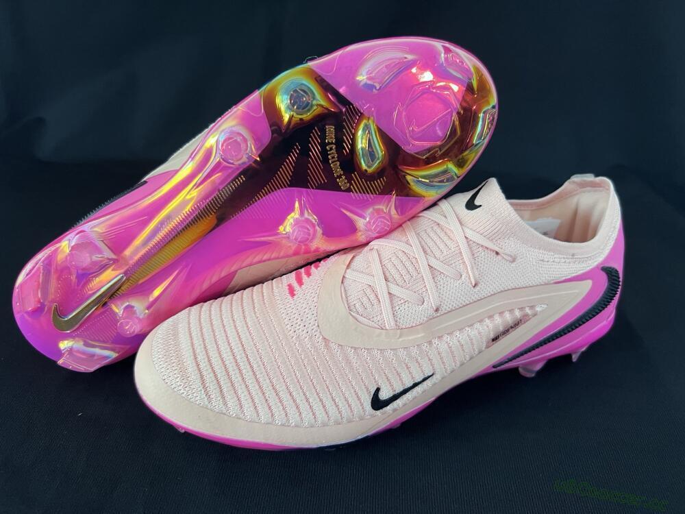 Men's Nike Phantom 6 Low Elite FG Firm Ground Low-Tops Football Boots - Pink/Black/Gold