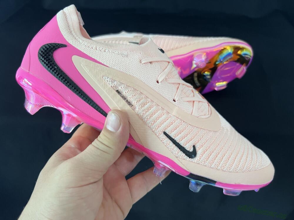 Men's Nike Phantom 6 Low Elite FG Firm Ground Low-Tops Football Boots - Pink/Black/Gold