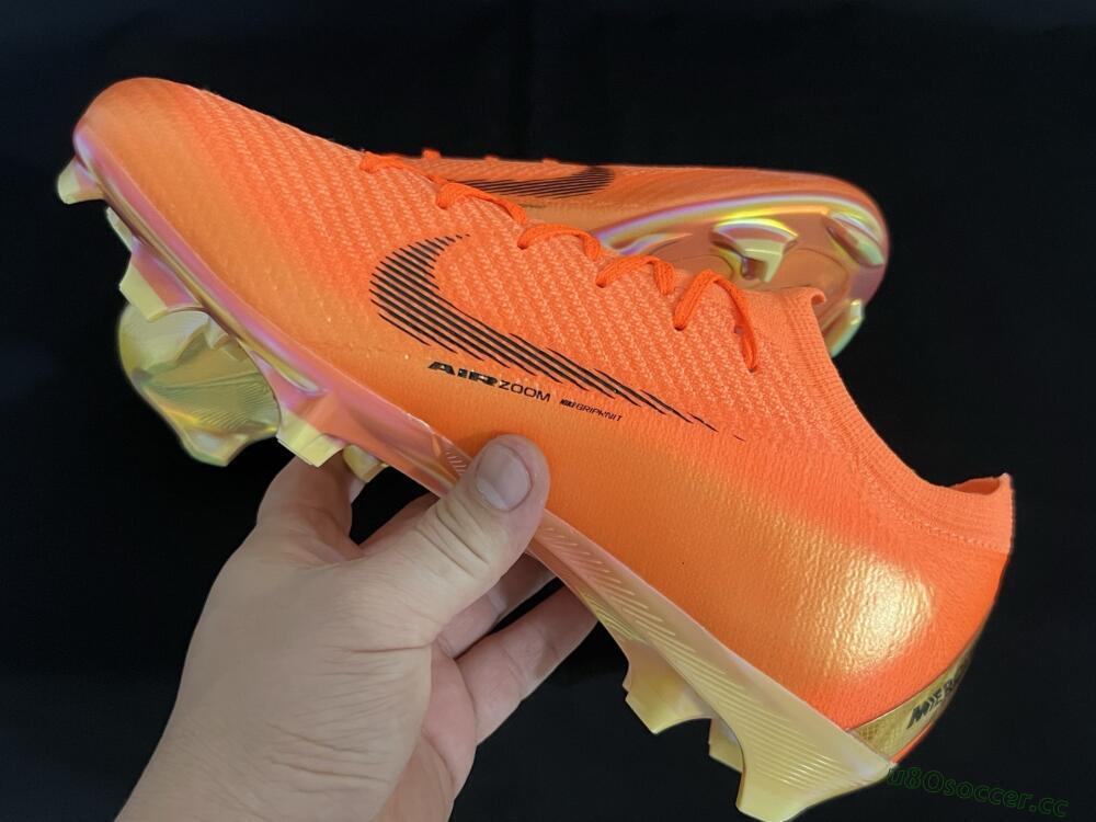 Men's Nike Air Zoom Mercurial Vapor 16 Elite FG Firm Ground Low-Tops Football Boots - Red/Black/Gold