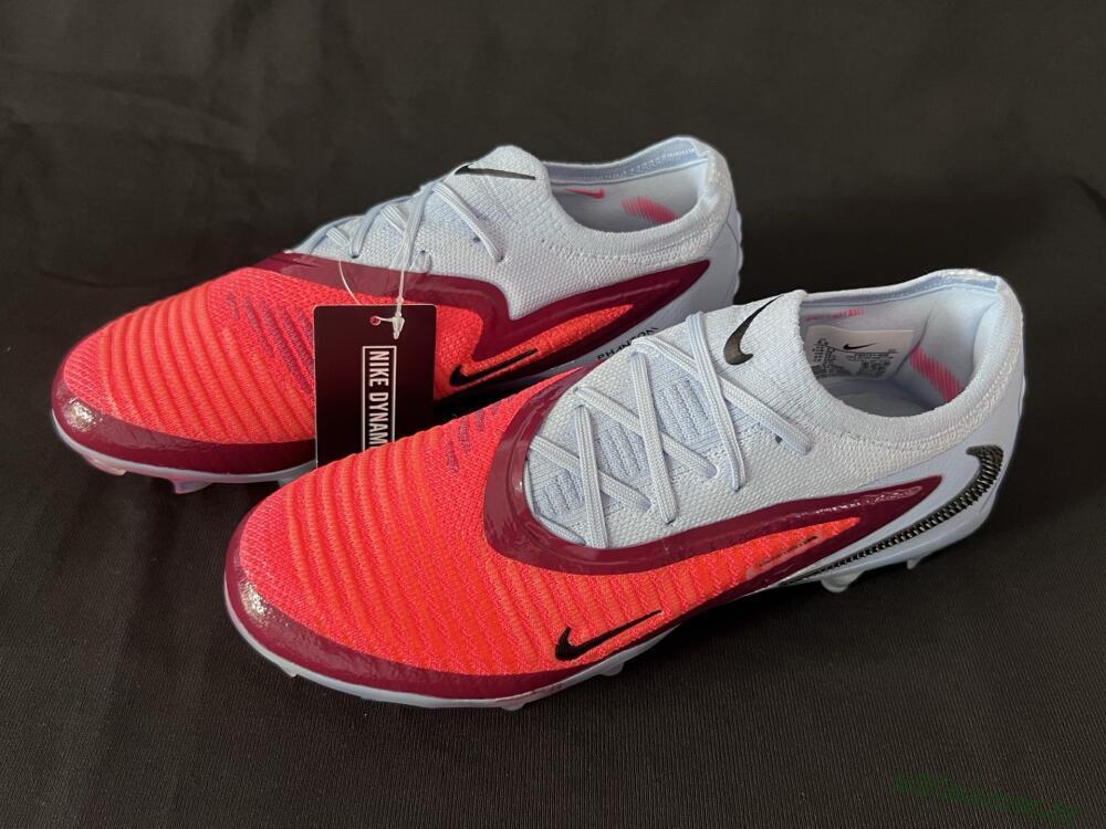 Unisex Nike Phantom 6 Elite Low FG Firm Ground Low-Tops Football Boots - Red/Jade/Black