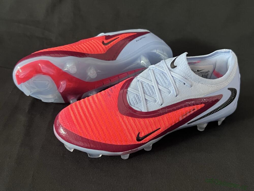 Unisex Nike Phantom 6 Elite Low FG Firm Ground Low-Tops Football Boots - Red/Jade/Black