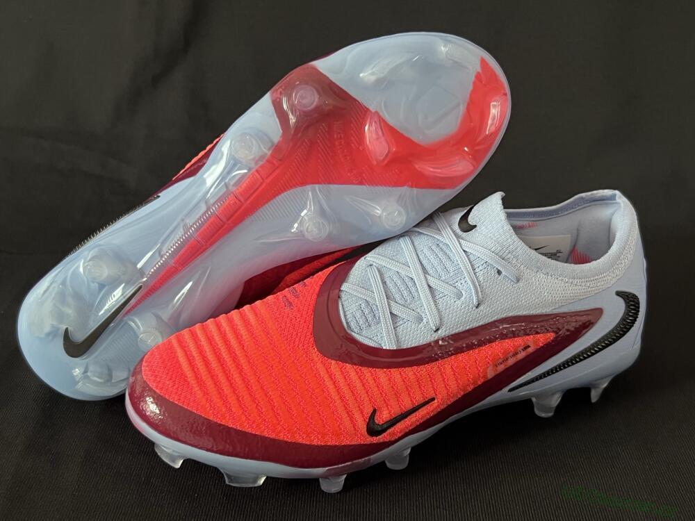 Unisex Nike Phantom 6 Elite Low FG Firm Ground Low-Tops Football Boots - Red/Jade/Black