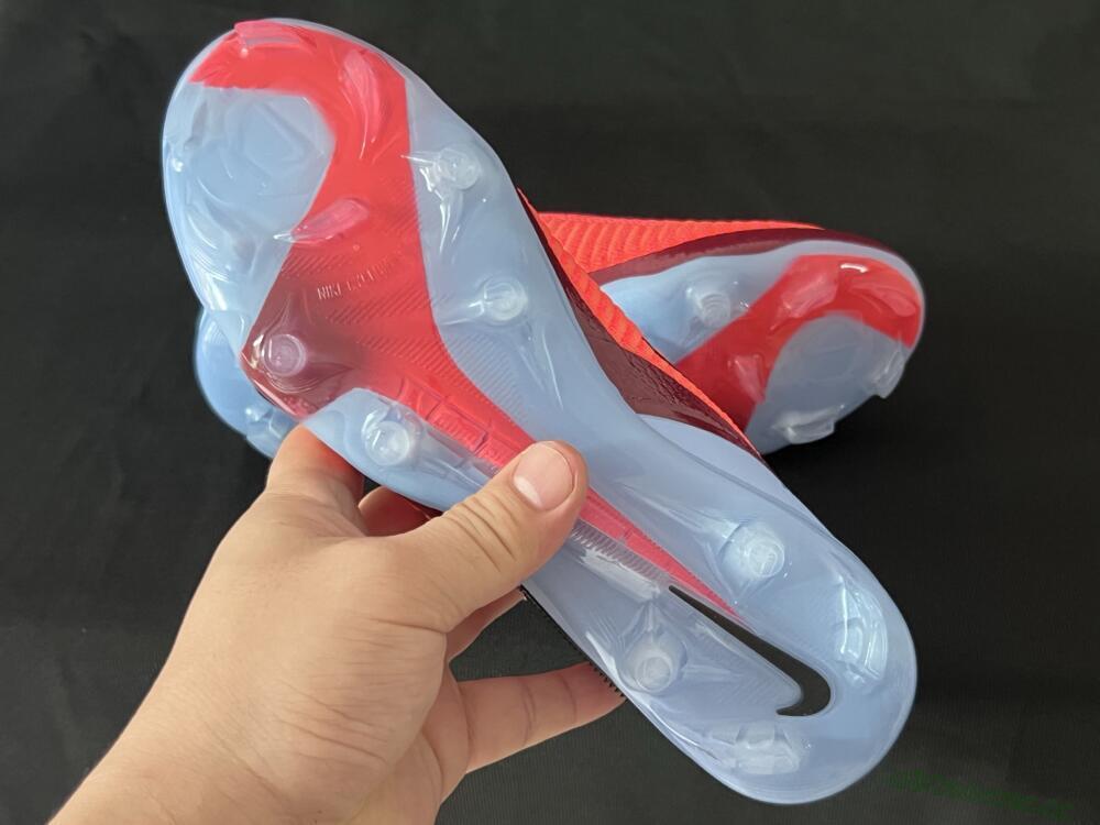 Unisex Nike Phantom 6 Elite Low FG Firm Ground Low-Tops Football Boots - Red/Jade/Black