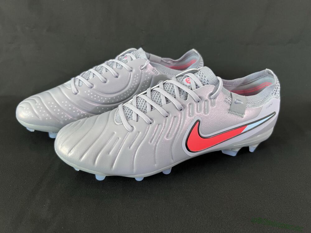 Men's Nike Tiempo Legend 10 Elite FG Firm Ground Low-Tops Football Boots - Blue/Jade/Red