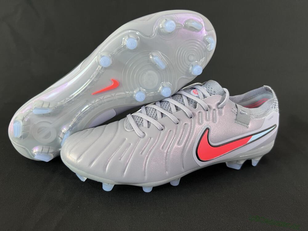 Men's Nike Tiempo Legend 10 Elite FG Firm Ground Low-Tops Football Boots - Blue/Jade/Red