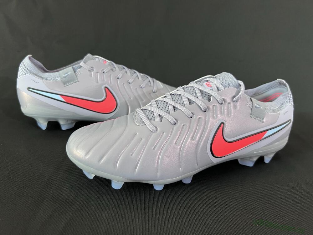 Men's Nike Tiempo Legend 10 Elite FG Firm Ground Low-Tops Football Boots - Blue/Jade/Red