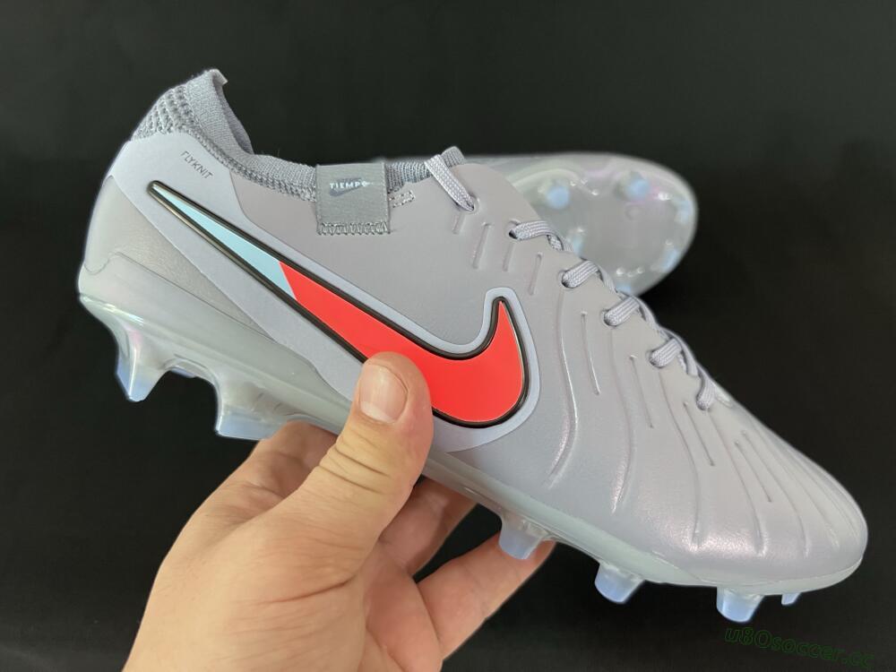 Men's Nike Tiempo Legend 10 Elite FG Firm Ground Low-Tops Football Boots - Blue/Jade/Red