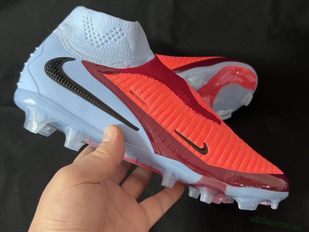 Unisex Nike Phantom 6 Elite FG Firm Ground High-Tops Football Boots - Red/Blue/Black