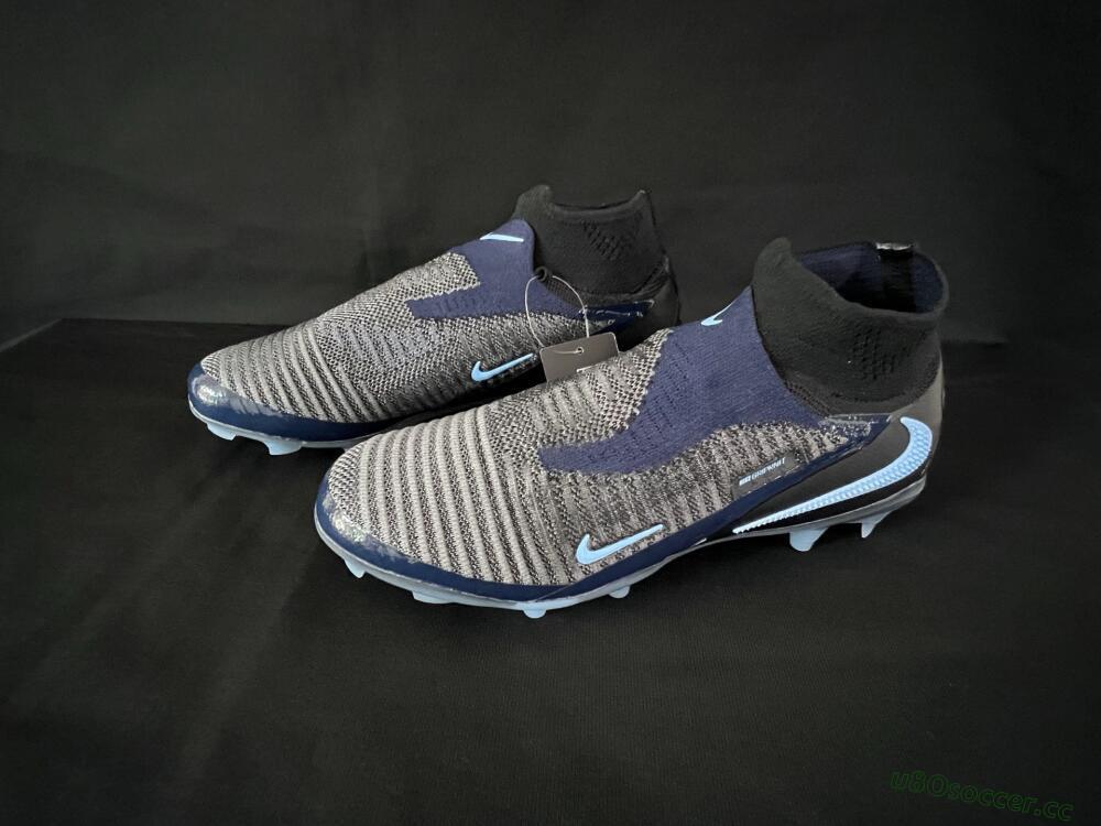 Men's Nike Phantom 6 Elite High FG Firm Ground High-Tops Football Boots - Silver/White/Black