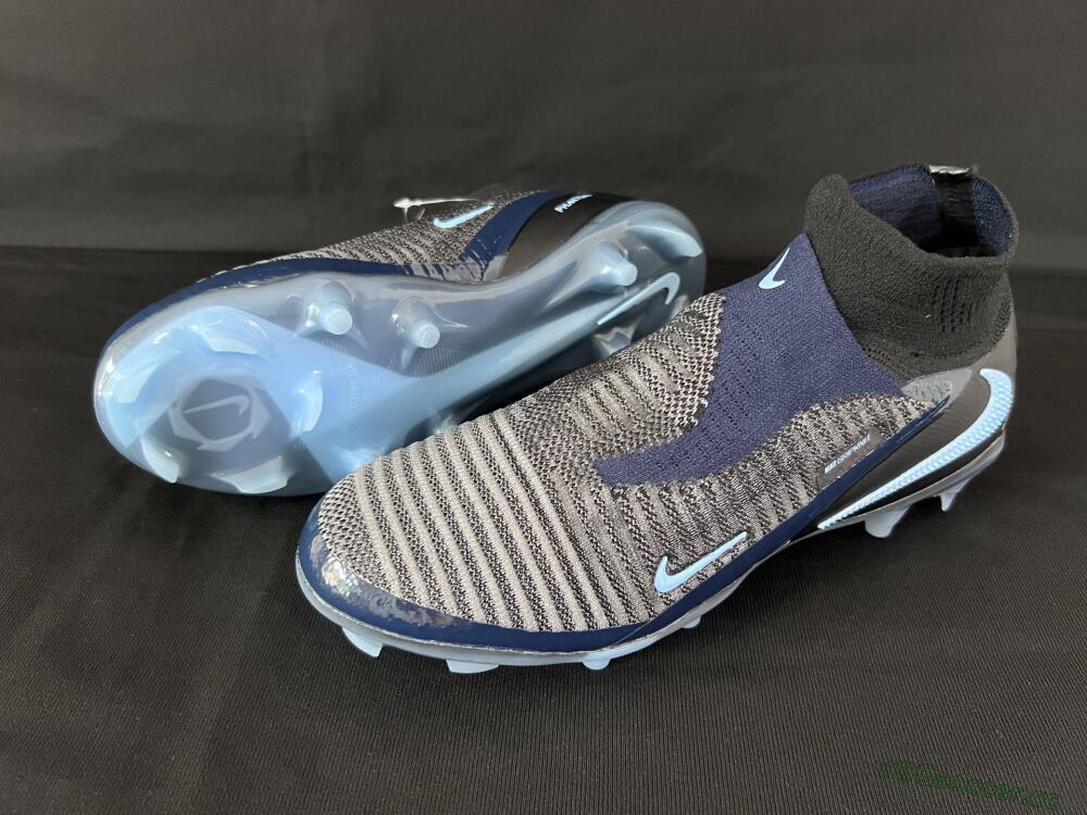 Men's Nike Phantom 6 Elite High FG Firm Ground High-Tops Football Boots - Silver/White/Black