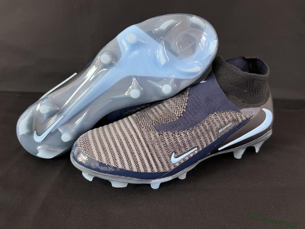 Men's Nike Phantom 6 Elite High FG Firm Ground High-Tops Football Boots - Silver/White/Black