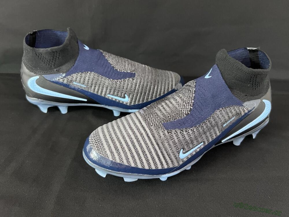 Men's Nike Phantom 6 Elite High FG Firm Ground High-Tops Football Boots - Silver/White/Black