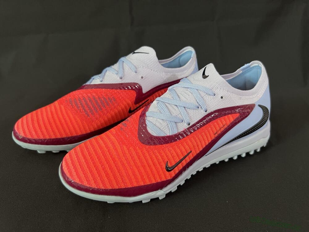 Men's Nike Phantom 6 Elite TF Artificial Turf Low-Tops Football Shoes - Red/Jade/Black