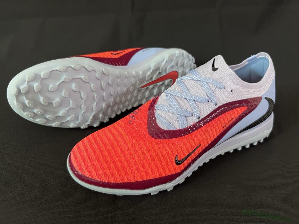 Men's Nike Phantom 6 Elite TF Artificial Turf Low-Tops Football Shoes - Red/Jade/Black