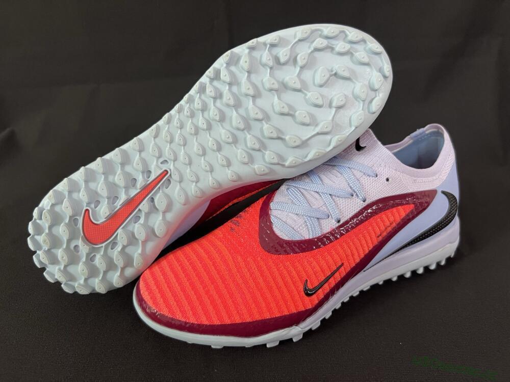 Men's Nike Phantom 6 Elite TF Artificial Turf Low-Tops Football Shoes - Red/Jade/Black