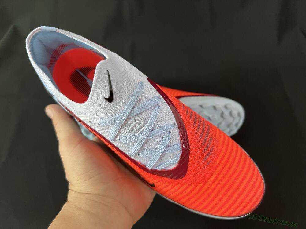 Men's Nike Phantom 6 Elite TF Artificial Turf Low-Tops Football Shoes - Red/Jade/Black