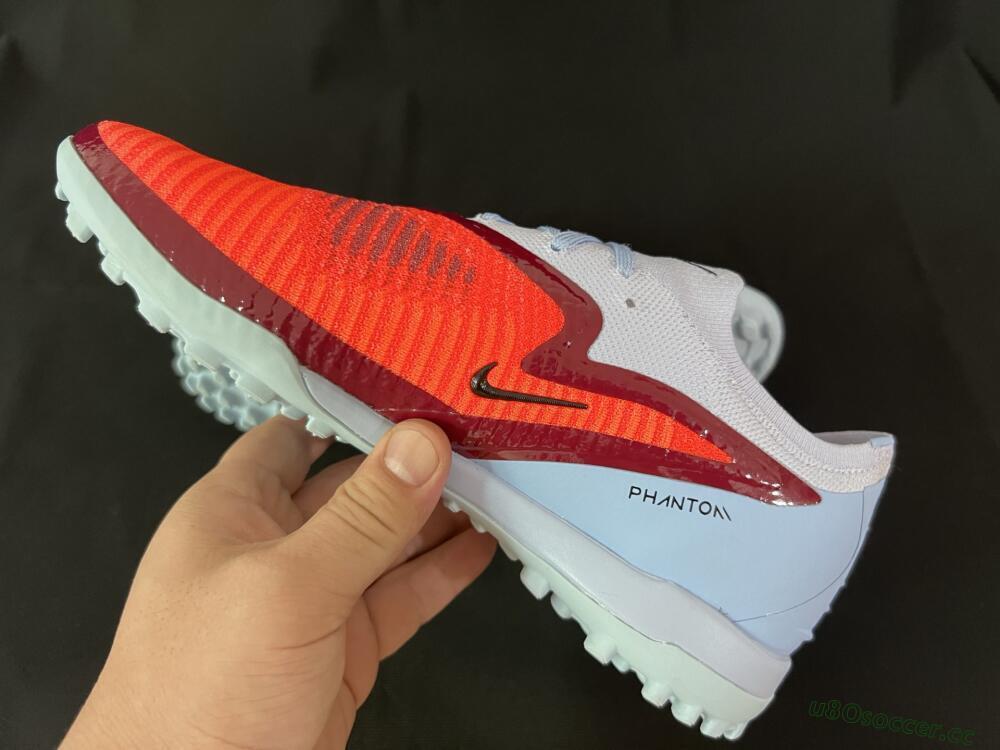 Men's Nike Phantom 6 Elite TF Artificial Turf Low-Tops Football Shoes - Red/Jade/Black
