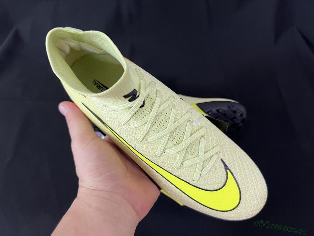 Unisex Nike Air Zoom Mercurial Superfly 10 Elite TF Artificial Turf High-Tops Football Shoes - Brown/Yellow/Black