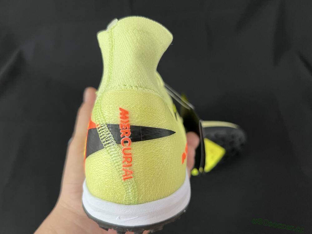 Unisex Nike Air Zoom Mercurial Superfly 10 Elite TF Artificial Turf High-Tops Football Shoes - Brown/Yellow/Black