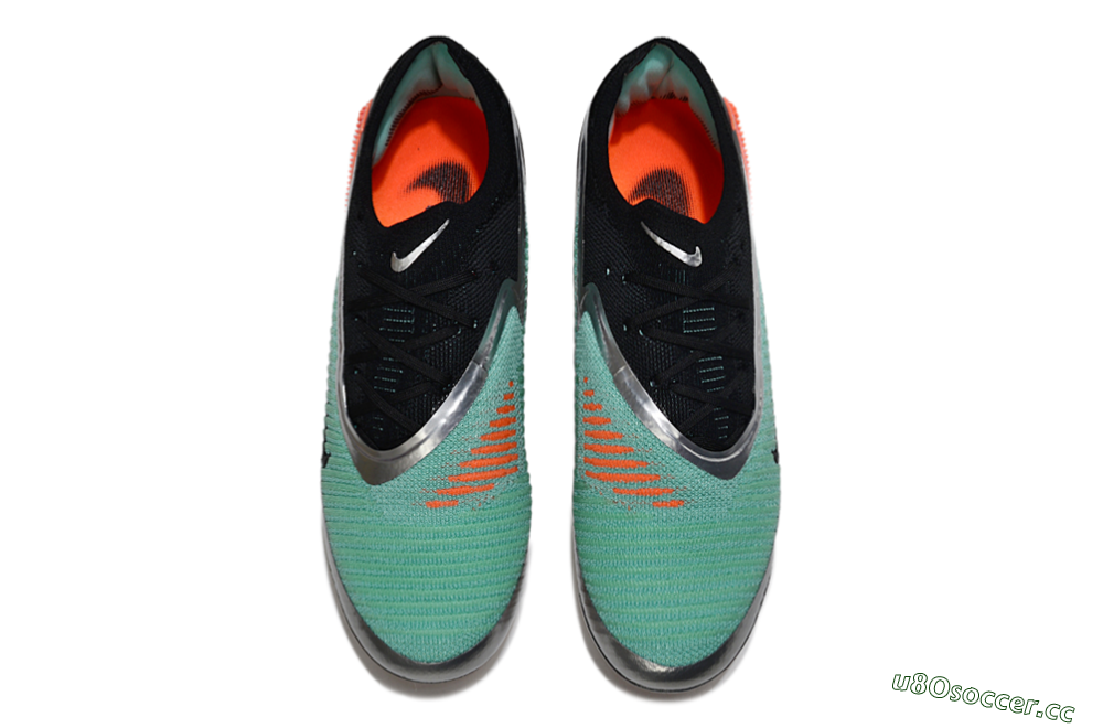 Unisex Nike Phantom 6 Low Elite AG Artificial Grass Low-Tops Football Boots - Jade/Black/Silver 4