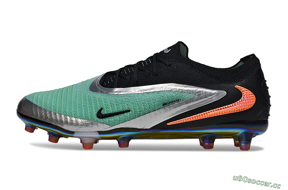 Unisex Nike Phantom 6 Low Elite AG Artificial Grass Low-Tops Football Boots - Jade/Black/Silver 0