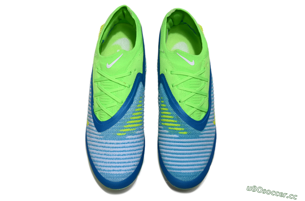 Unisex Nike Phantom 6 Low Elite FG Firm Ground Low-Tops Football Boots - Blue/Yellow/White 4