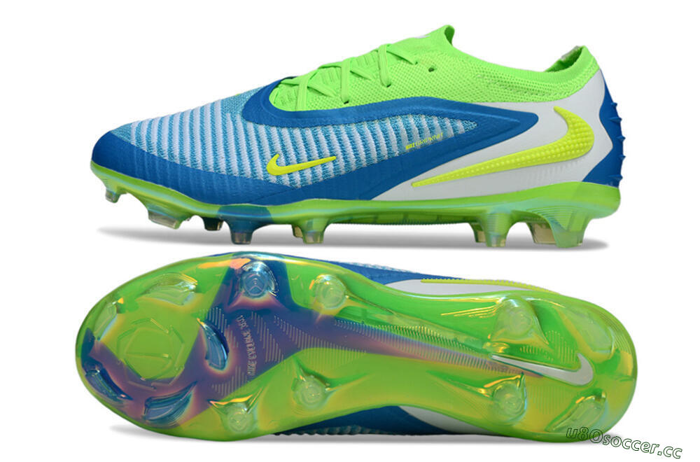 Unisex Nike Phantom 6 Low Elite FG Firm Ground Low-Tops Football Boots - Blue/Yellow/White 1