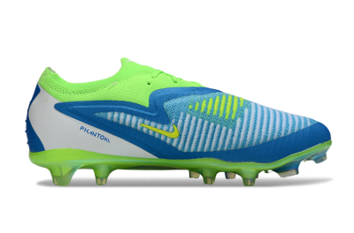 Unisex Nike Phantom 6 Low Elite FG Firm Ground Low-Tops Football Boots - Blue/Yellow/White
