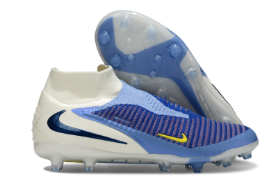 Unisex Nike Phantom 6 High Elite AG Artificial Grass High-Tops Football Boots - Blue/White/Black