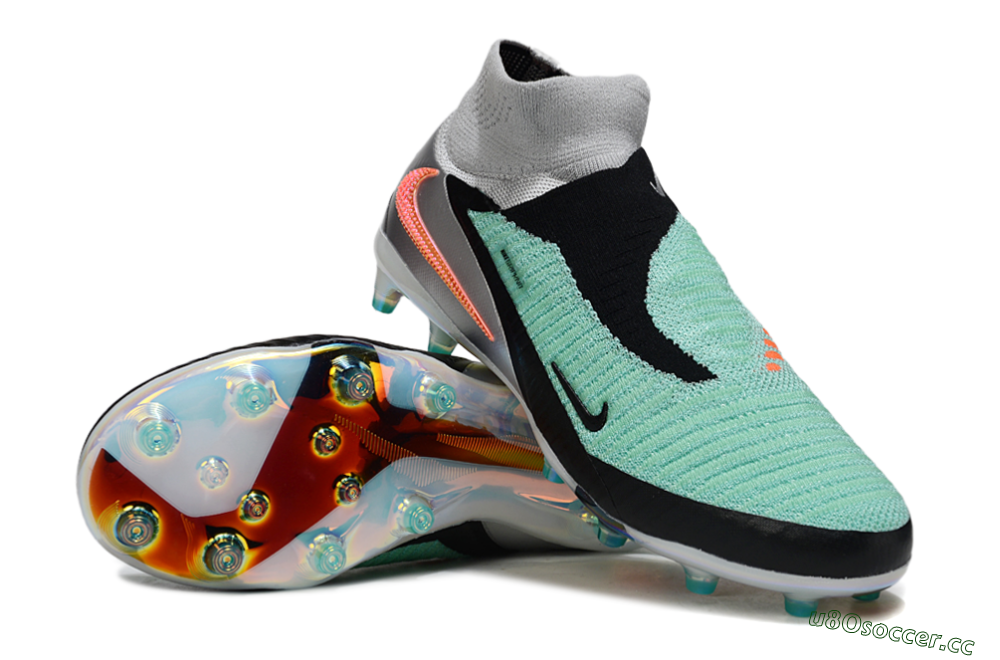 Unisex Nike Phantom 6 High Elite AG Artificial Grass High-Tops Football Boots - Jade/Black/Silver 3