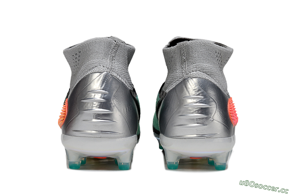 Unisex Nike Phantom 6 High Elite AG Artificial Grass High-Tops Football Boots - Jade/Black/Silver 5