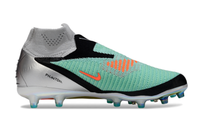 Unisex Nike Phantom 6 High Elite AG Artificial Grass High-Tops Football Boots - Jade/Black/Silver
