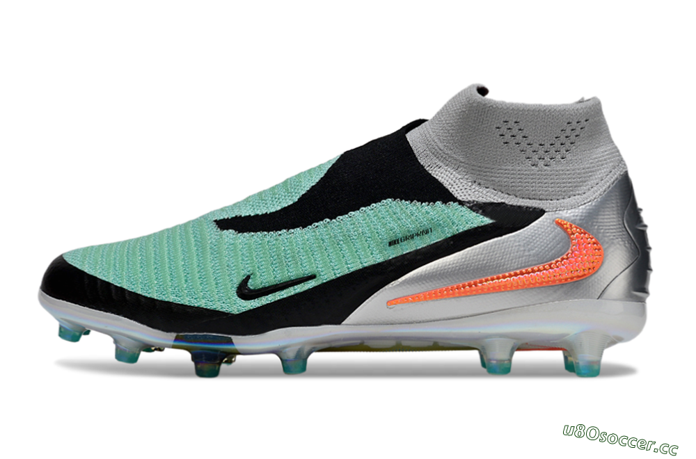 Unisex Nike Phantom 6 High Elite AG Artificial Grass High-Tops Football Boots - Jade/Black/Silver 0
