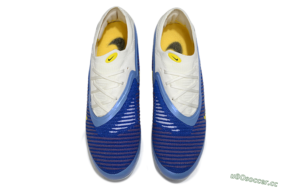Unisex Nike Phantom 6 Low Elite AG Artificial Grass Low-Tops Football Boots - Blue/White/Black 4