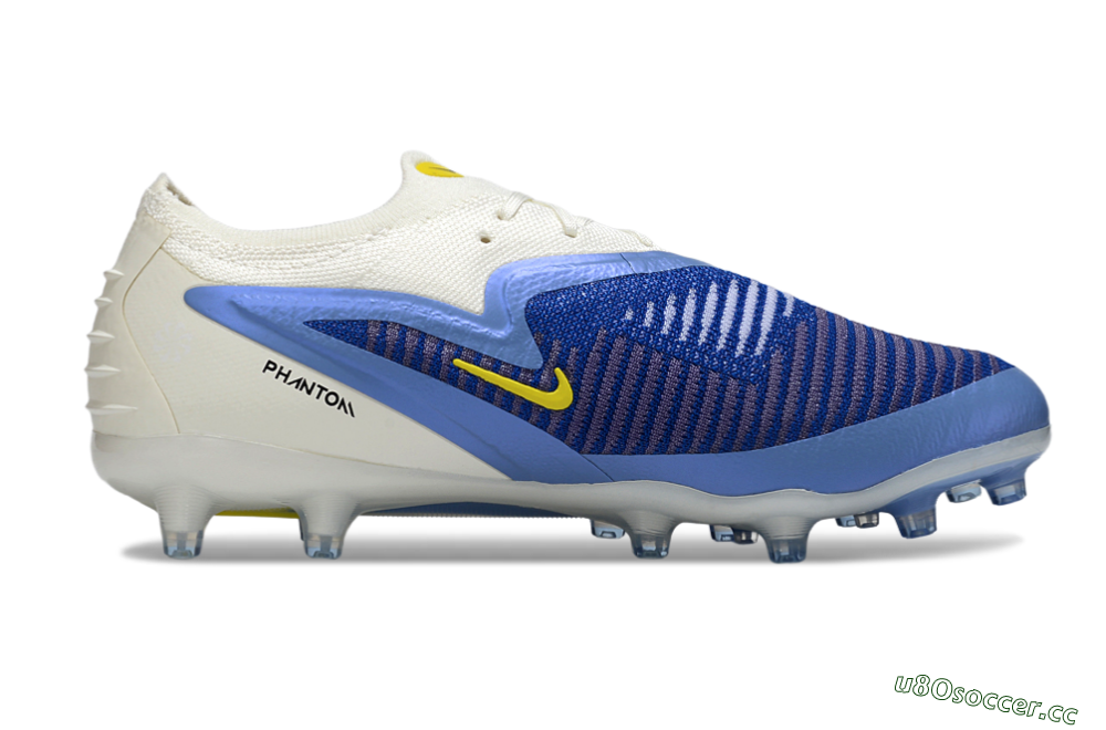 Unisex Nike Phantom 6 Low Elite AG Artificial Grass Low-Tops Football Boots - Blue/White/Black 7