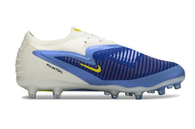 Unisex Nike Phantom 6 Low Elite AG Artificial Grass Low-Tops Football Boots - Blue/White/Black