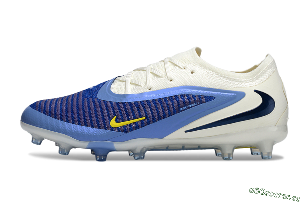 Unisex Nike Phantom 6 Low Elite AG Artificial Grass Low-Tops Football Boots - Blue/White/Black 0