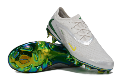 Unisex Nike Phantom 6 Low Elite FG Firm Ground Low-Tops Football Boots - White/Silver/Gold