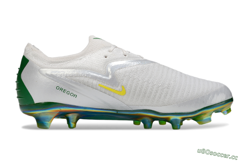 Unisex Nike Phantom 6 Low Elite FG Firm Ground Low-Tops Football Boots - White/Silver/Gold 7