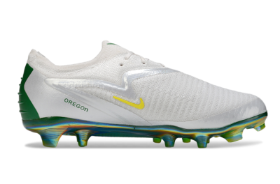 Unisex Nike Phantom 6 Low Elite FG Firm Ground Low-Tops Football Boots - White/Silver/Gold