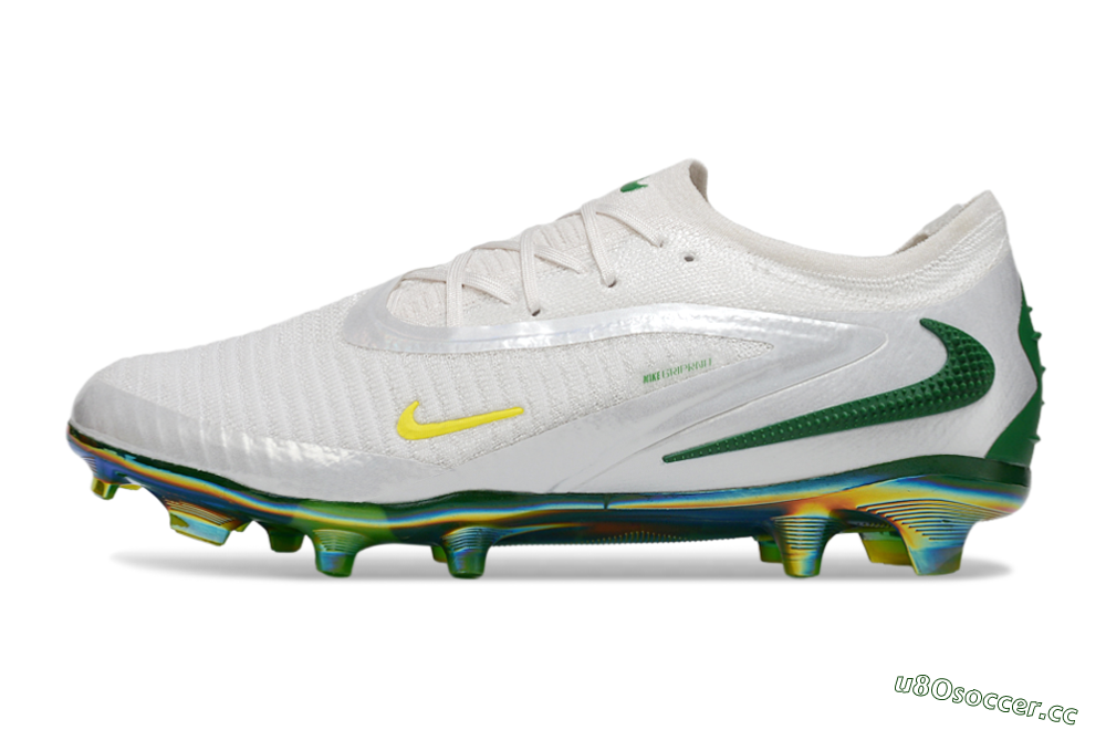 Unisex Nike Phantom 6 Low Elite FG Firm Ground Low-Tops Football Boots - White/Silver/Gold 0