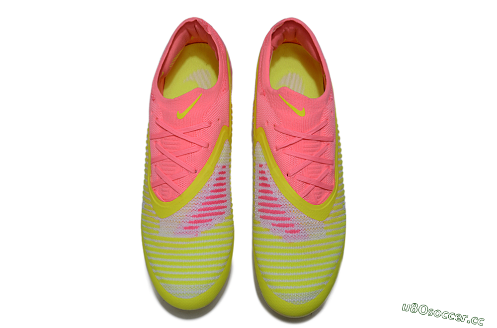 Unisex Nike Phantom 6 Low Elite FG Firm Ground Low-Tops Football Boots - Yellow/Pink/White 4