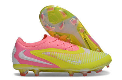 Unisex Nike Phantom 6 Low Elite FG Firm Ground Low-Tops Football Boots - Yellow/Pink/White