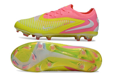 Unisex Nike Phantom 6 Low Elite FG Firm Ground Low-Tops Football Boots - Yellow/Pink/White