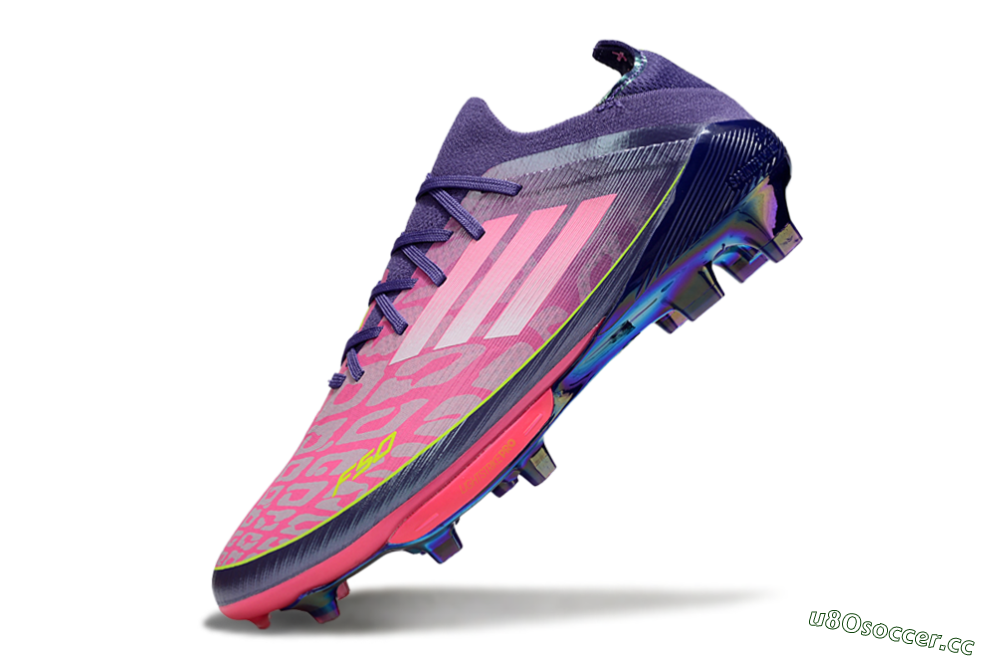 Unisex Adidas F50+ Elite Lightstrike Pro FG Firm Ground Low-Tops Football Boots - Pink/Purple/Yellow 5