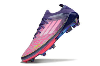 Unisex Adidas F50+ Elite Lightstrike Pro FG Firm Ground Low-Tops Football Boots - Pink/Purple/Yellow