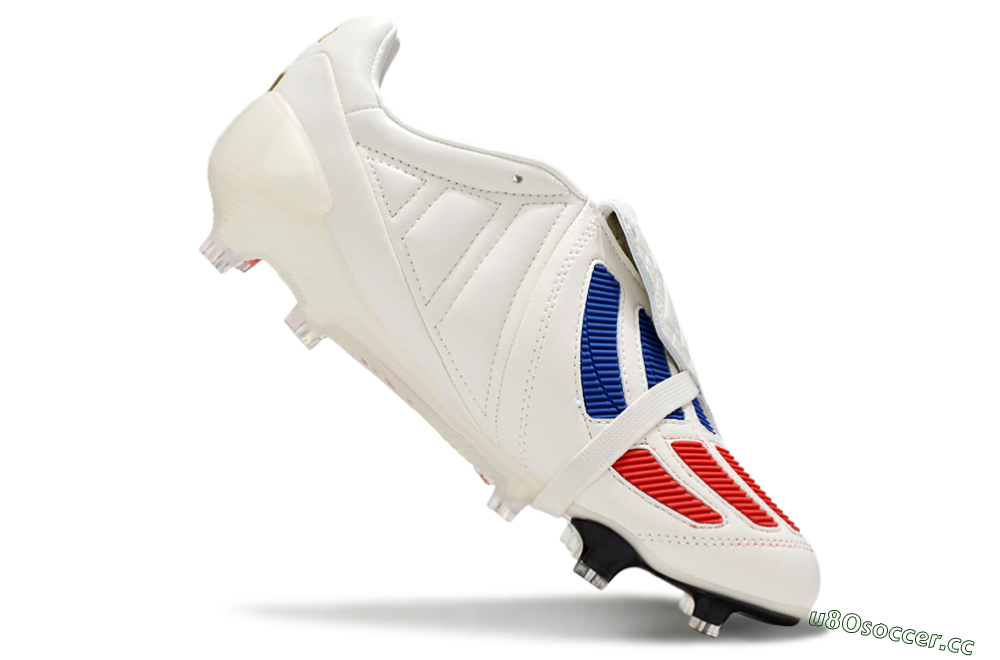 Men's Kith x Adidas Predator Mania Foldover Tongue FG Firm Ground Low-Tops Football Boots - White/Red/Black 4