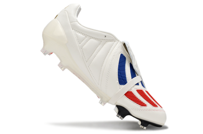 Men's Kith x Adidas Predator Mania Foldover Tongue FG Firm Ground Low-Tops Football Boots - White/Red/Black