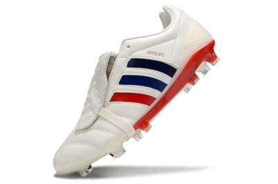 Men's Kith x Adidas Predator Mania Foldover Tongue FG Firm Ground Low-Tops Football Boots - White/Red/Black